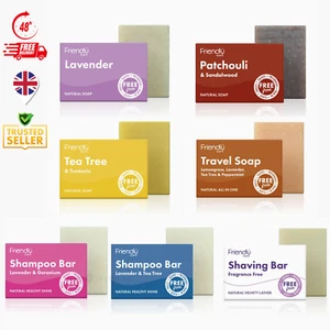 Friendly Natural Soap Bars Shampoo Shaving Travel Vegan Cruelty Free No Plastic - Picture 1 of 68