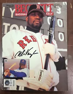 Mo Vaughn Signed Autographed Magazine Feb 1996 #131 Baseball Red Sox BECKETT - Picture 1 of 3