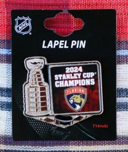 2024 Stanley Cup Final Finals Champions Florida Panthers Pin Lapel Official NHL - Picture 1 of 1