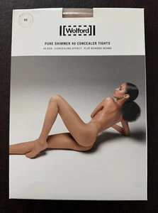 Wolford 14732-4004 Women's US X Pure Shimmer 40 Concealer Tights Caramel X-Small - Picture 1 of 7