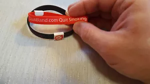 Quit Smoking Tracker Wrist Bands (BLK Silicon) Days/Weeks Quit Tracker WristBand - Picture 1 of 4