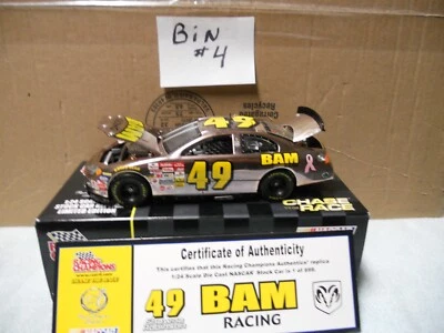 1/24 R.C. Authentics 2002 nascar #49 Shawna Robinson Dodge Pink Chrome - Image 1 of 4