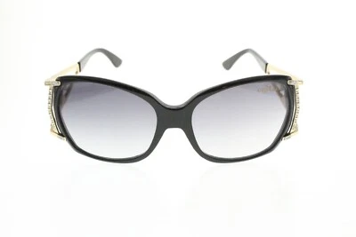 Caviar 6866 C. 24 Black and Gold w/ Crystals  Sunglasses Made in Italy 61/17-130 - Image 1 of 4