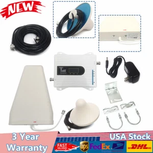 900/1800/2100MHz Cell Phone Signal Booster GSM 3G 4G LTE Amplifier Kit Band New - Picture 1 of 19