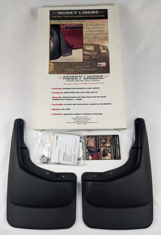 Husky Liners 56601 Front Black Mud Flaps set for 2004-2005 Ford F-150 w/o flares Foto 1 de 4