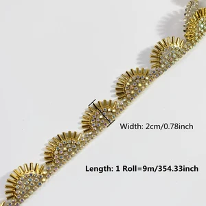 ‌ 9M Plastik Strass Kette Rand für DIY Vorhänge Sofa Kleidung Kleid Dekor - Bild 1 von 7