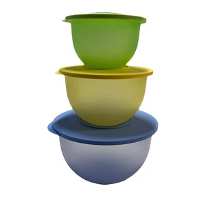 Tupperware #3091B #3093B #3095B Impresiones Cuencos para Anidar con Juego de Tapas - Imagen 1 de 17