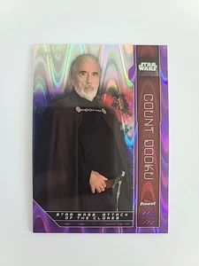 2023 Topps Finest Star Wars Purple RayWave Refractor 15/75 Count Dooku - Picture 1 of 3