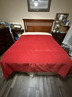 Funda nórdica reversible de terciopelo rojo Pottery Barn King “Holiday” Foto 1 de 4