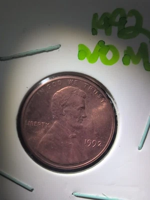 :::Close AM:::1992 No Mint Mark Penny DDO/DDR  Very Good Condition And Looks - Image 1 of 3