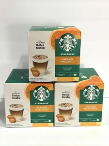 Paquete de 3 Nescafé Dolce Gusto Starbucks Caramelo Macchiato *Tenga en cuenta las fechas* - Imagen 1 de 7
