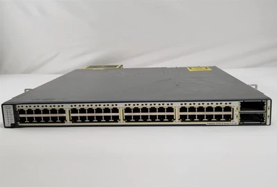 Cisco WS-C3750E-48PD-SF 48 Port PoE Gigabit 10G Ethernet w/ Stack & Ears - Image 1 of 4