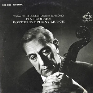 RCA LSC-2109 WALTON Cello Concerto BLOCH Schelomo PIATIGORSKY MUNCH 1957 Rec. NM - Picture 1 of 3