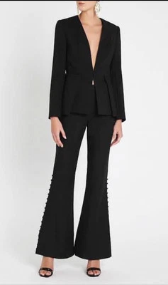 Sass & Bide Moonlight Bay Black Tailored Flared Pants Trousers Flares Size 6 — 第 1/4 张图片