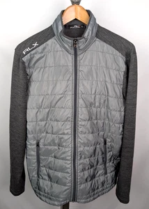 Chaqueta RLX RALPH LAUREN Aislada Medios Mixtos Cremallera Completa Talla L Gris - Imagen 1 de 6