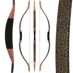 57" Traditional Wooden Bow Recurvebow 100lb Archery Handmade Shoot Hunting RH LH - Picture 1 of 14