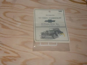Williams HO Scale 1932 Chev Cabriolet Model Kit NOC - Bild 1 von 3