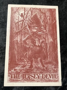 Jersey Devil Historic Towne of Smithville New Jersey NJ Ed Sheetz Postkarte 1975 - Bild 1 von 3
