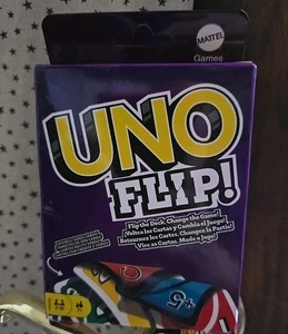Mattel UNO Flip! Card Game, Double Sided Cards, Ages 7+, 2-10 Players, NEW - Picture 1 of 2