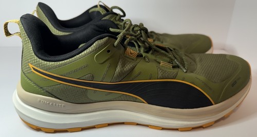 PUMA PumaLite Trail US taglia 14 oliva scuro NO SOLETTE O SCATOLA. Ottime condizioni