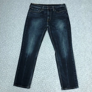 Levis 511 Jeans Mens 36x30 Blue Denim Slim Fit Stretch Tapered Leg Pants Casual - Picture 1 of 12