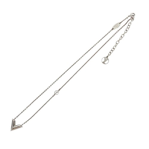 LOUIS VUITTON（LV） Collana Louis Vuitton Essential V SS argento M63197 catena 27~32 cm con scatola