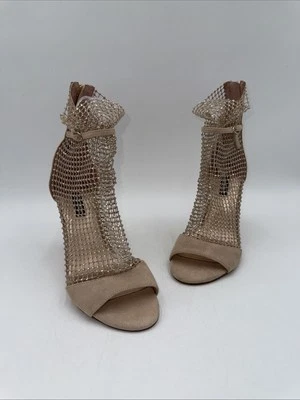 Nine West Imery Mesh Heeled Ankle Sandals - Women's 7 M - Image 1 of 4