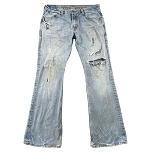 American Eagle Jeans uomo 34x32 stivaletto basso slim denim sporco - Foto 1 di 10