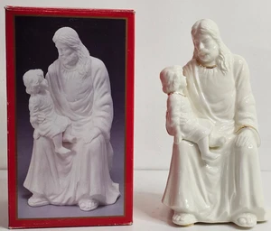 Centurion Collection Jesus hält Kind Figur Porzellan mit Goldakzenten 9 Zoll - Bild 1 von 11