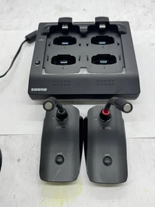 Shure MXWNCS4 4 Port  Charging Station W/ 2x MXW8 Z10 Microphone 1920-1930 MHz - Picture 1 of 9