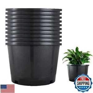 LiGuVCY Plant Pots Flower Pot 10-Pack 7 Gallon Planter Nursery Pot Garden See - Picture 1 of 5