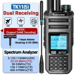 Radioaficionado multibanda HF VHF 27 MHz para Quansheng TK11 (5) 10 W doble recepción - Imagen 1 de 30
