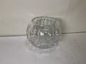 WW34 Vintage Clear Etched Hand Cut Crystal Beautiful Jar Intact for Gift - Picture 1 of 4