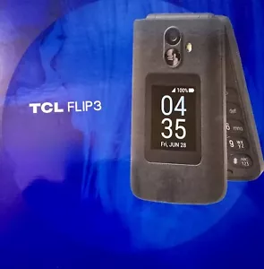 Teléfono inteligente abatible TCL Alcatel Flip 3 16 GB desbloqueado 4G caja abierta - Imagen 1 de 5