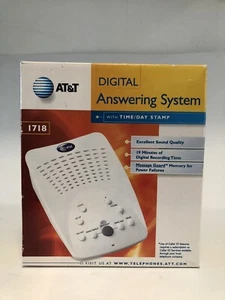 AT&T Digital Answering Machine Model #1718 White Complete - Zdjęcie 1 z 4