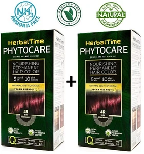 2ш Краска д/ волос питательная без аммиака 4R Темная вишня Herbal Time Phytocare - Foto 1 di 10
