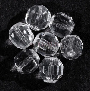 Glas Kugel facettiert transparent 13,5mm, 10 Kugeln - Bild 1 von 1