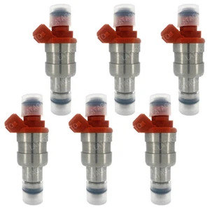 6X Fuel Injectors For 1987-1998 Jeep Cherokee / Wrangler / Comanche 4.0L / FJ124 - Foto 1 di 5