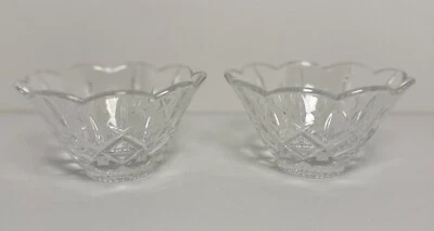 Par de cuencos pequeños Gorham Lady Anne acampanados de cristal de plomo completo 5 1/2 pulgadas Foto 1 de 4