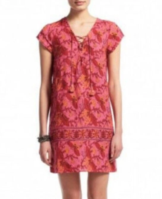 Calypso St. Barth 100% Linen Butterfly Mini Shift Dress Size Medium - Image 1 of 4