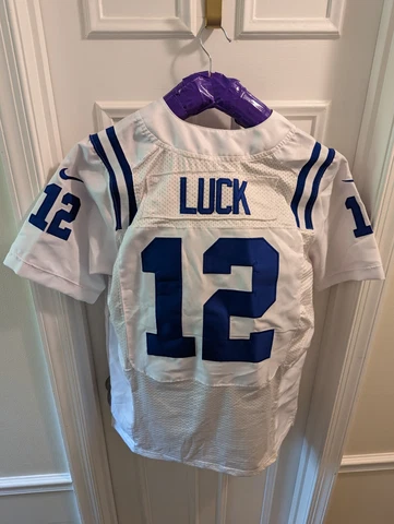 Andrew Luck #12 Indianapolis Colts Nike On Field Men Size 40 White Sewn Jersey Cover