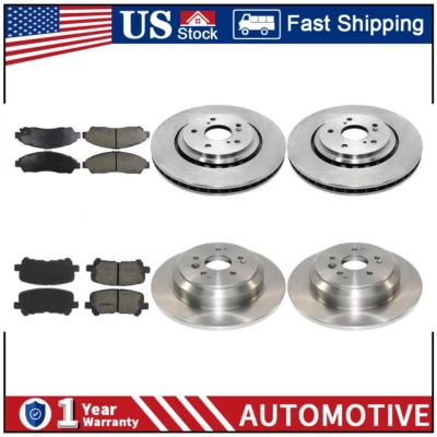 Rotores de freno delanteros + traseros y pastillas de freno de cerámica PZ para Acura MDX 2014-2016 Foto 1 de 4