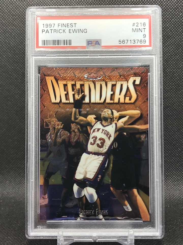 PATRICK EWING 1997 FINEST DEFENDERS #216 KNICKS HOF PSA 9 MINT - Image 1 of 1