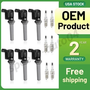 6 Spark Plugs and 6 DG500 Ignition Bobinas Pack For Ford Escape Mazda Mercury 3. - Picture 1 of 8