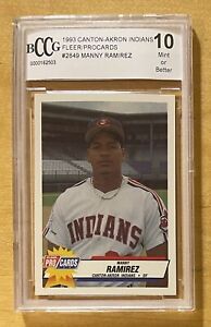 Manny Ramirez 1993 Fleer Pro Cards #2849 BCCG 10 Mint Canton-Akron Indians Rare