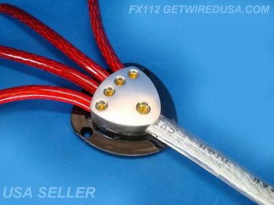 4 Way Car Audio Power Distribution Block Ground Splitter 1 In-4 Out 0/4 Ga AWG - Image 1 of 4