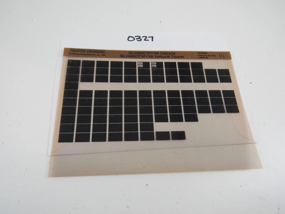 Microficha manual catálogo piezas Honda GL1500C GL1500CT '97 98 Valkyrie Foto 1 de 1