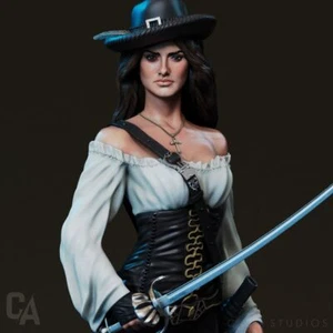 Angelica Teach/Pirates of the Caribbean Sculpture(300mm)/3D Printed/Unpainted - Picture 1 of 6