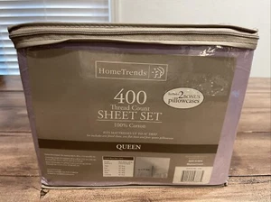Set completo lenzuola Home Trends 400 fili queen size nuovo sigillato - Foto 1 di 6