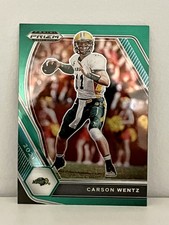 2021 Panini Prizm Draft Picks - Green Prizm #13 Carson Wentz